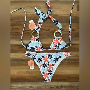 Seven Seas Swim Cute Floral Retro Bikini NWT